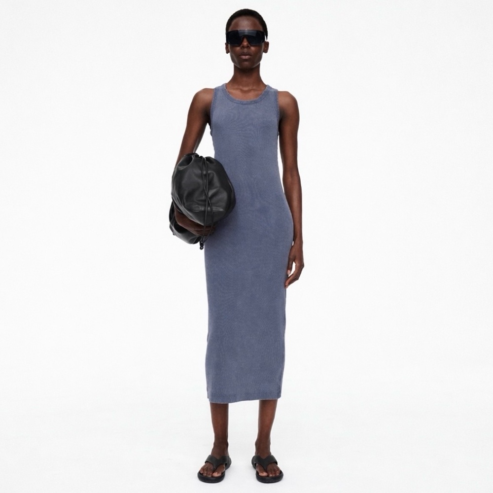 COS Ribbed Midi Dress with Faded Effect | Sleeveless | XS | NWT